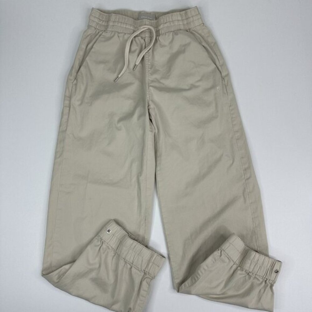 Everlane‎ Womens Organic Cotton Lightweight Wide Leg Jogger Pants Khaki Beige XS